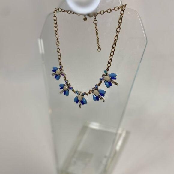 J. Crew Blue Gold Iridescent Necklace - Picture 8 of 10